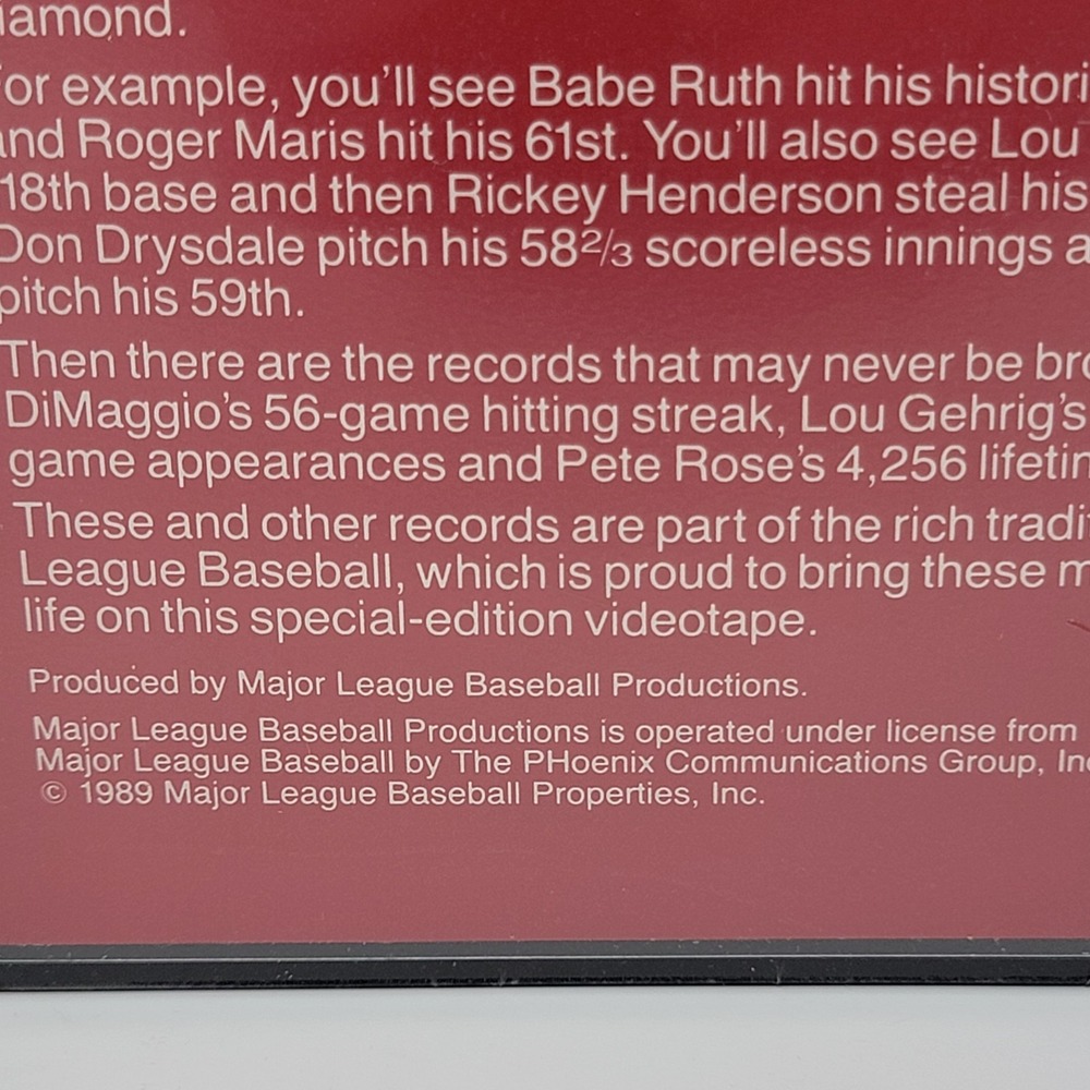 Sealed Winston Sports ~ Great Moments In Baseball History ~ Record Breakers VHS - Picture 7 of 11
